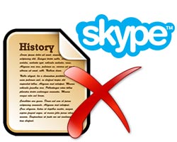 xoa lich su chat skype