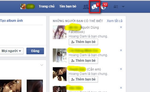 gui nut like to dan trong tin nhan facebook 