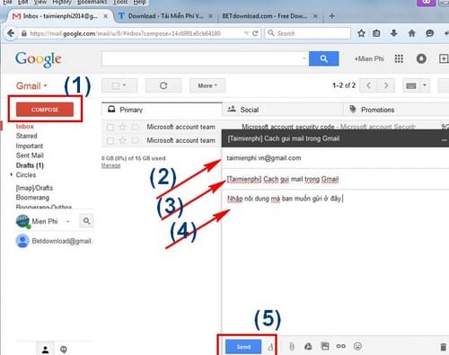 cach gui email trong gmail
