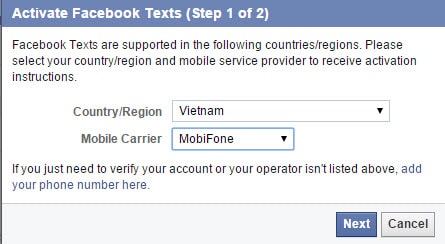 dang nhap tai khoan facebook bang so dien thoai