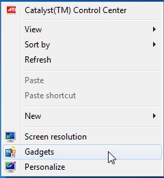 Hiển thị Gadgets win 7 hien thi gadgets win 7