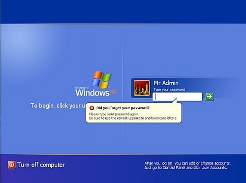 pha password may tinh win xp 7