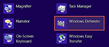 go bo windows defender tren win 8