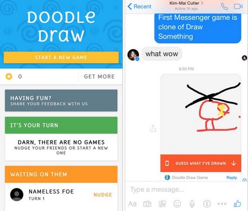 game đầu tiên trên facebook messenger