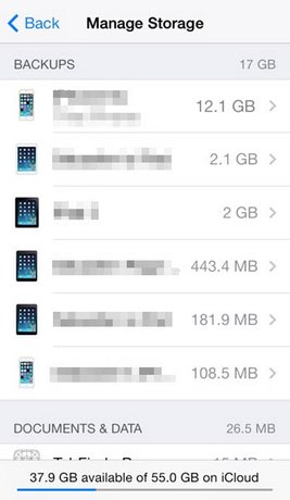 lay lai dung luong luu tru icloud tren iphone