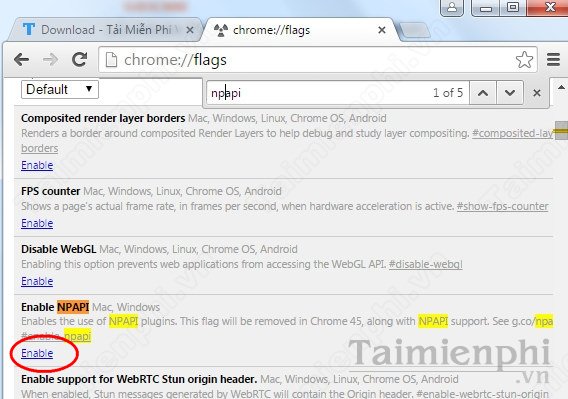 disable npapi plugin chrome