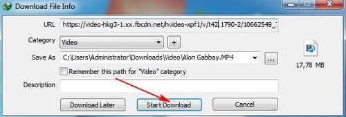download video facebook bang idm