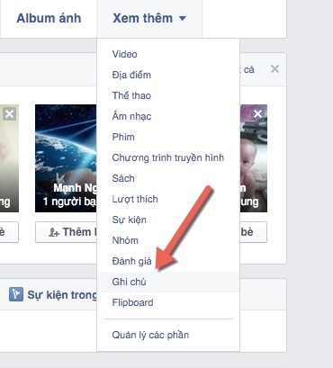 su dung note tren facebook