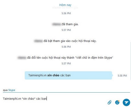 viet chu in dam tren skype