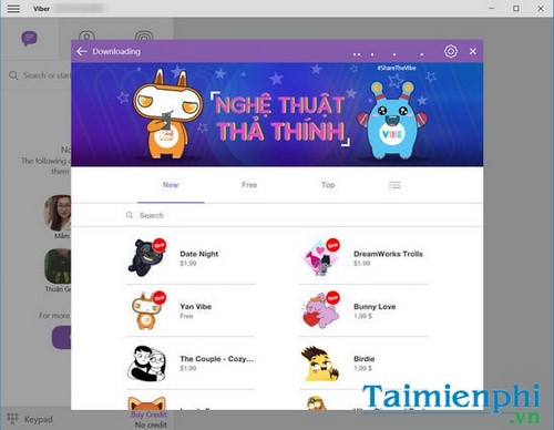 viber bo sung sticker dong
