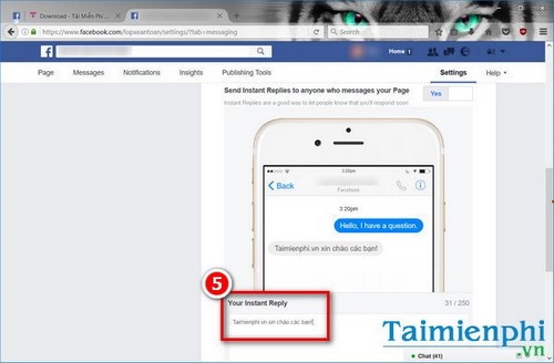 huong dan tu dong tra loi tin nhan tren fanpage facebook