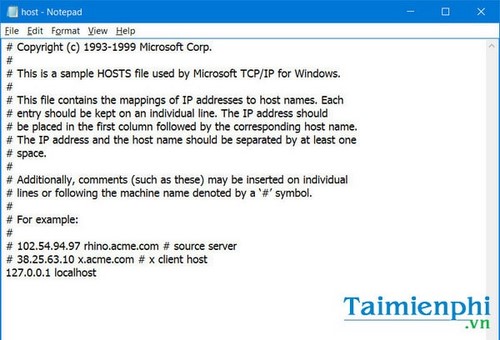 cach sua file host