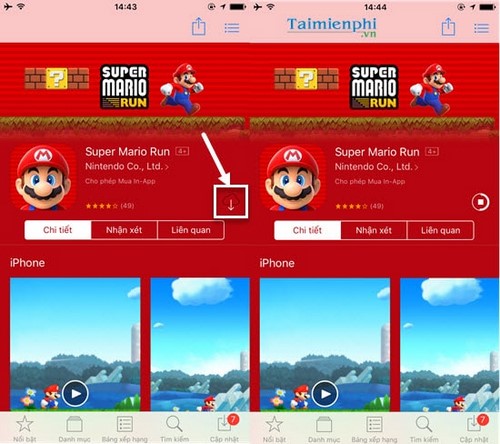 cai super mario run tren iphone