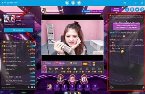 tham gia phong chat vieo tren talktv