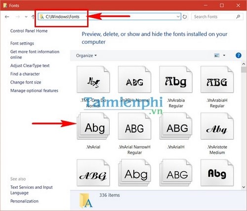 cach cai font vntime tren may tinh laptop