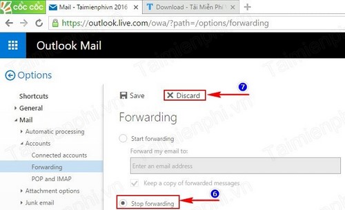 Forward mail in Hotmail, forwarding your mail to another email