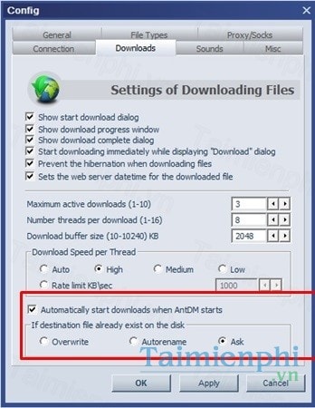 huong dan tang giam toc do tai tren ant download manager