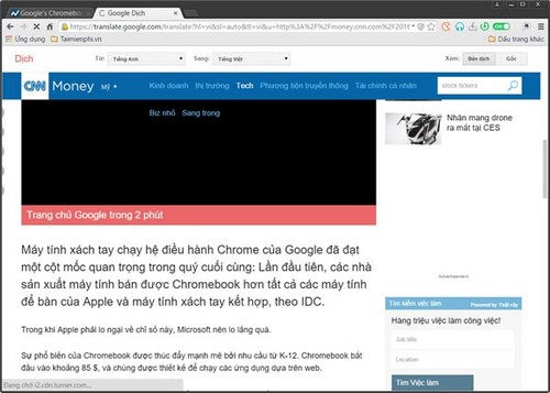 dich web tu tieng anh sang tieng viet voi torch browser