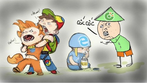 so sanh toc do duyet web của chrome, opera, firefox va coc coc