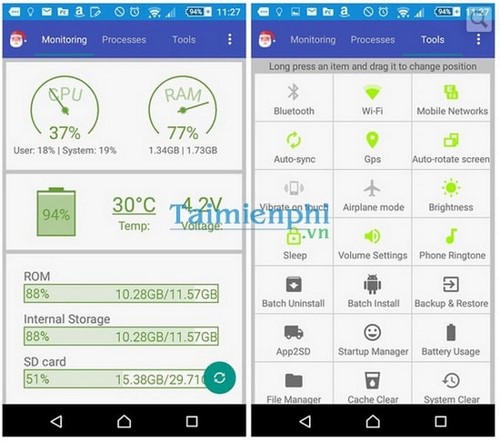 top ung dung giup dien thoai android chay nhanh hon