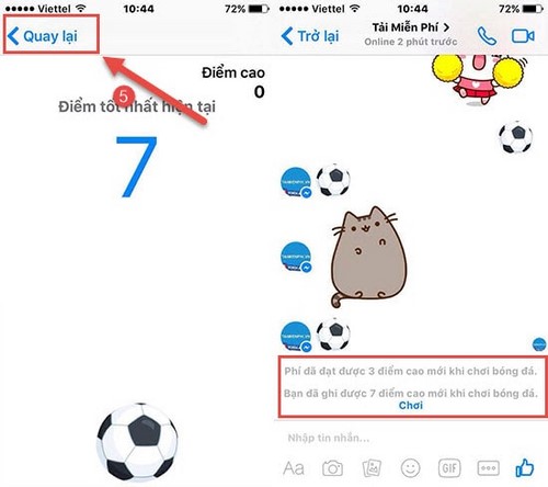 choi bong da tren facebook messenger