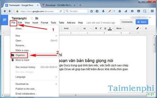 cach chuyen du lieu tu google docs sang google drive