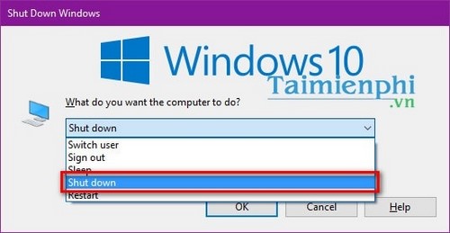 tat may tinh khi windows dang update