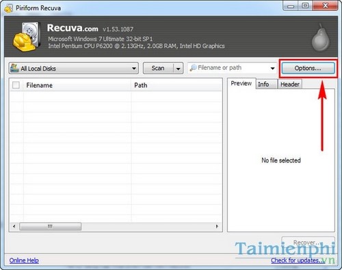 tim file da xoa bang recuva