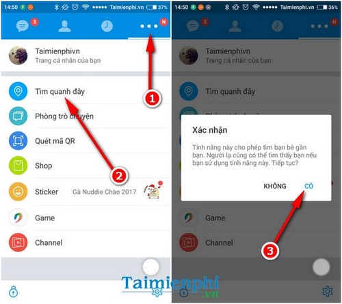 tim ban zalo tren dien thoai bang facebook