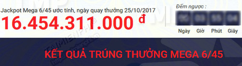 ket qua vietlott 25/10/2017