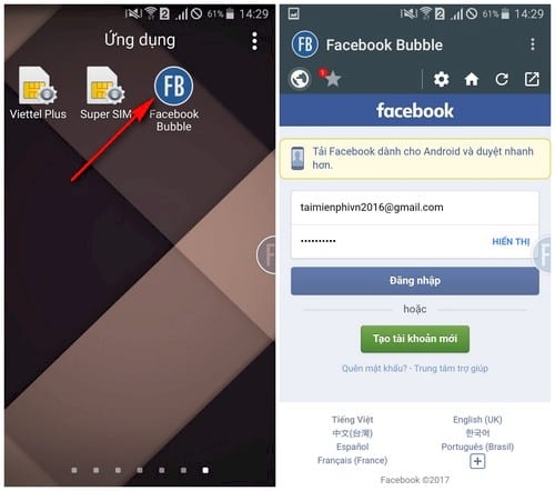 huong dan dang nhap 2 tai khoan facebook cung luc tren android 1