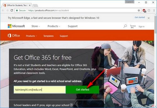 office 365 mien phi