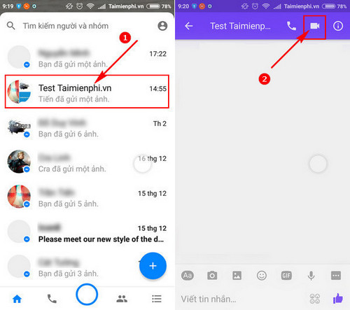gọi video nhóm trên Facebook Messenger