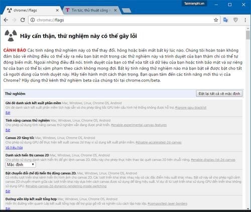 nhung trang web an tren trinh duyet google chrome