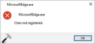 cach sua loi class not registered tren windows 10