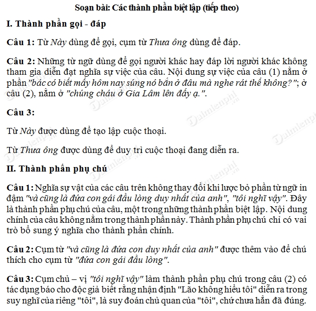 soan bai cac thanh phan biet lap tiep theo