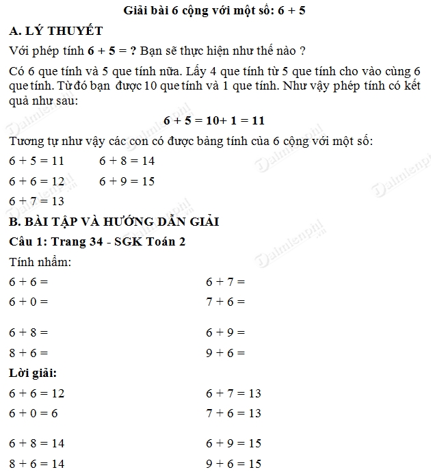 giai bai 6 cong voi mot so