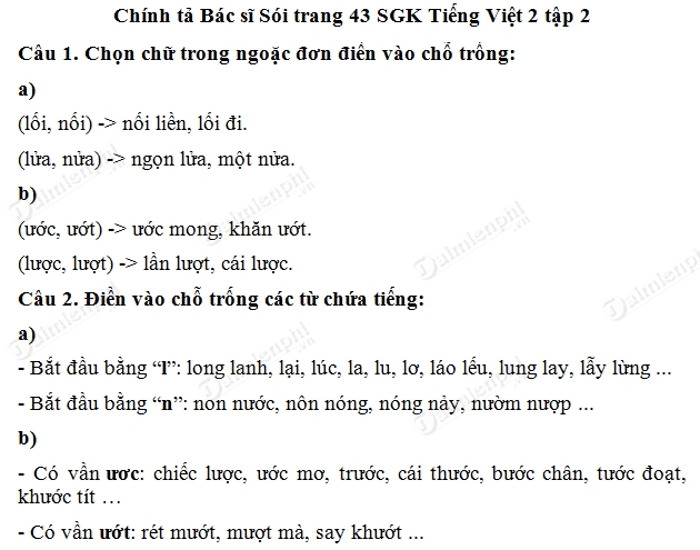 soan bai chinh ta bac si soi