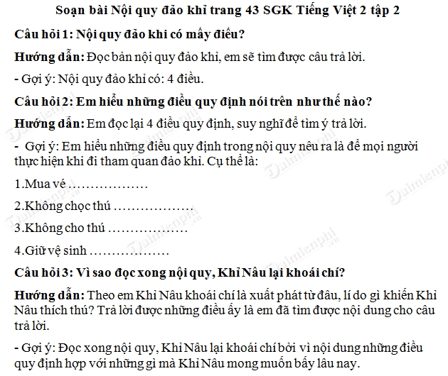 soan bai noi quy dao khi