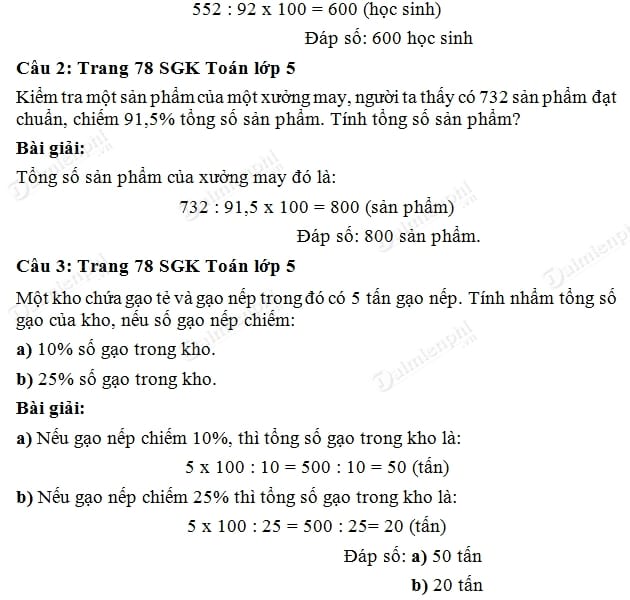 giai toan lop 5 giai toan ve ti so phan tram tiep theo 2 2