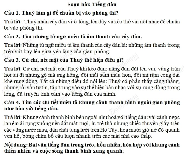 soan bai tieng dan