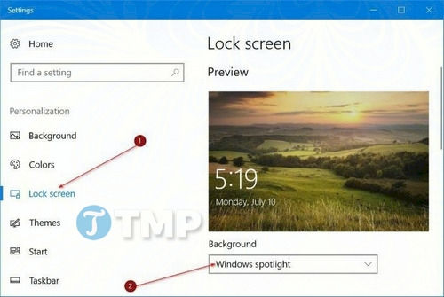 tu dong thay doi anh nen tren man hinh lock screen windows 10