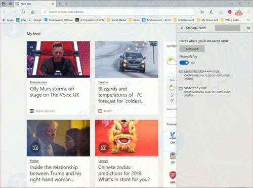 quan ly microsoft pay va the ngan hang tren microsoft