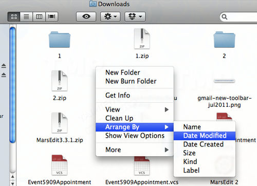 tu dong sap xep cac file thu muc tren finder tren mac os x