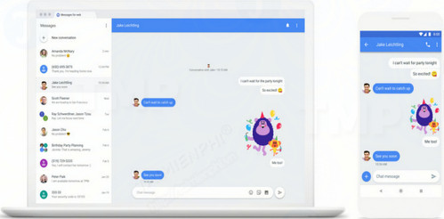 ung dung android messages da co san tren trinh duyet web