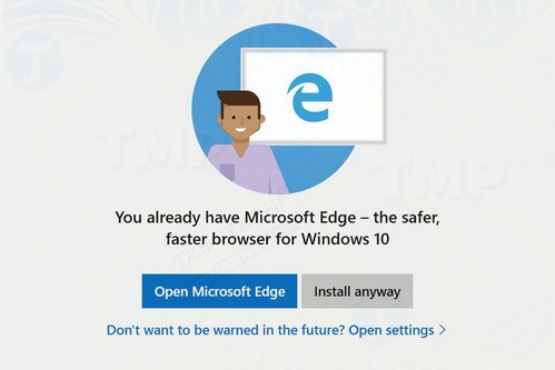 windows 10 canh bao nguoi dung cai dat chrome hoac firefox