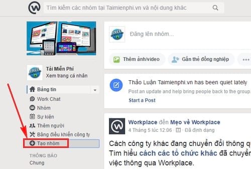 cach tao tai lieu nhom tren facebook at work