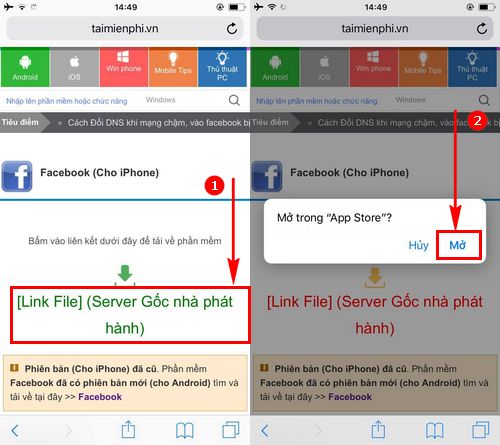 cach cai facebook tren iphone 7 6s 6 5s 5 4