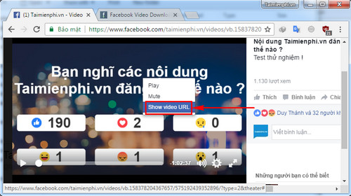 tai nhanh video tren facebook khong can dung phan mem