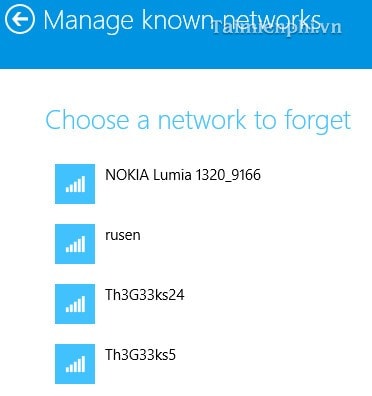 cach xoa mang wifi khi khong dung den trong windows 8.1